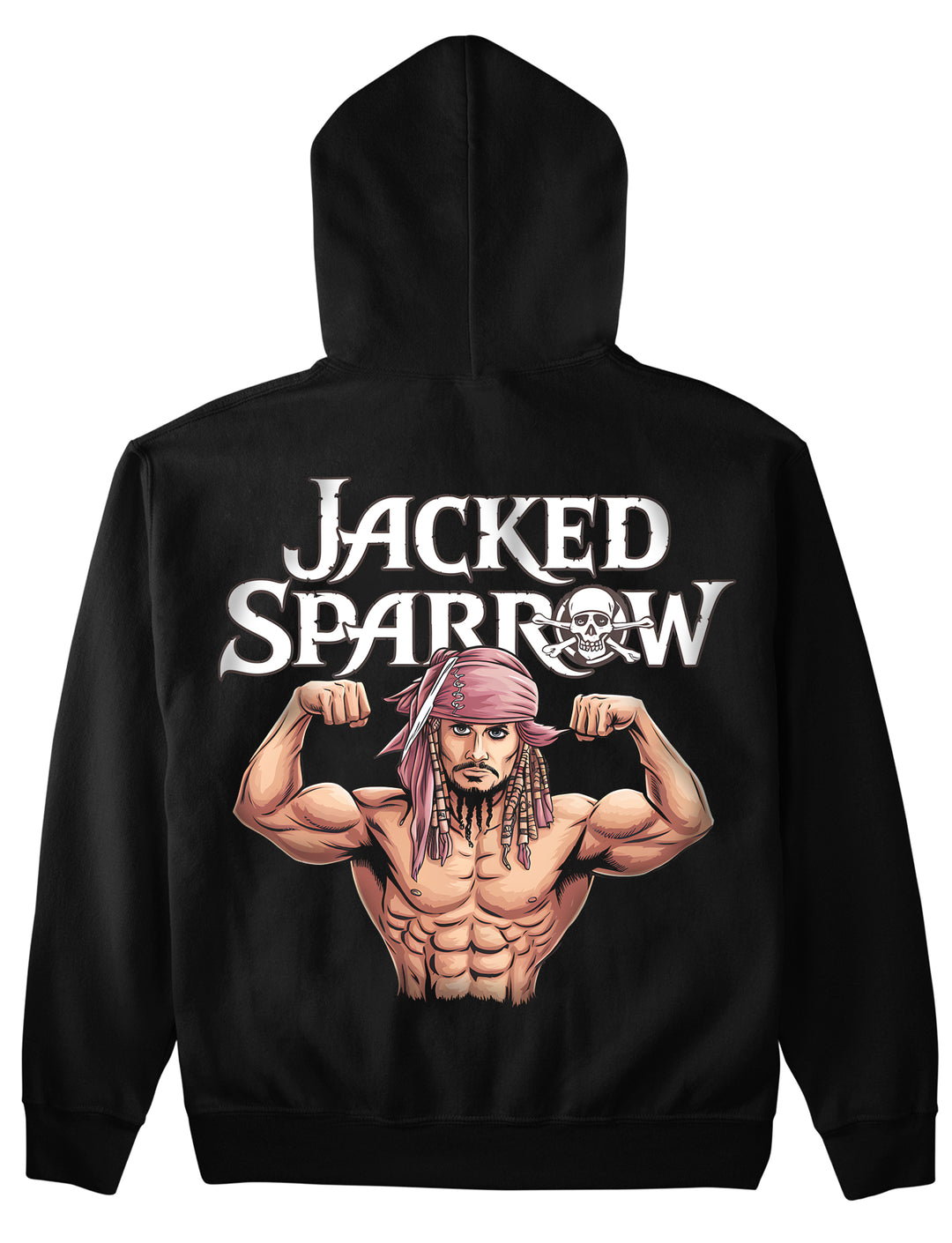 Jackad sparrow (baktryck) huvtröja