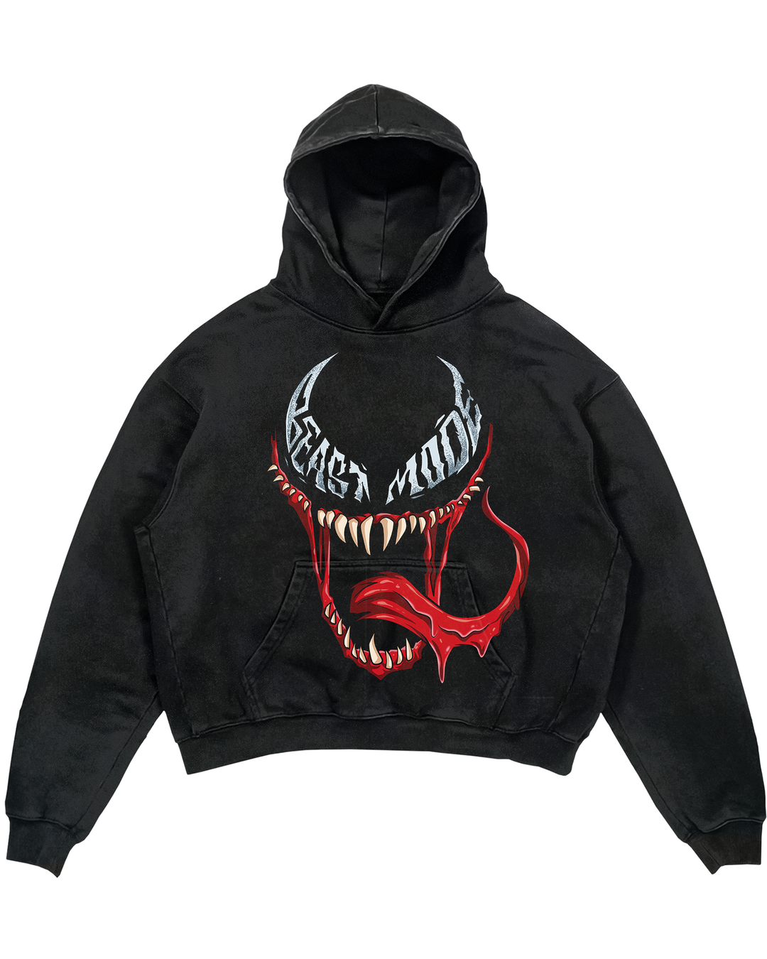 Beast Mode oversized Hoodie - Mit Taschendruck