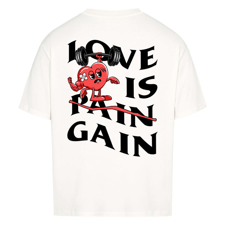 Love is Gain Oversized (baktryck) skjorta