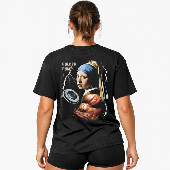 Dumbbell Girl (Backprint) Oversized Shirt