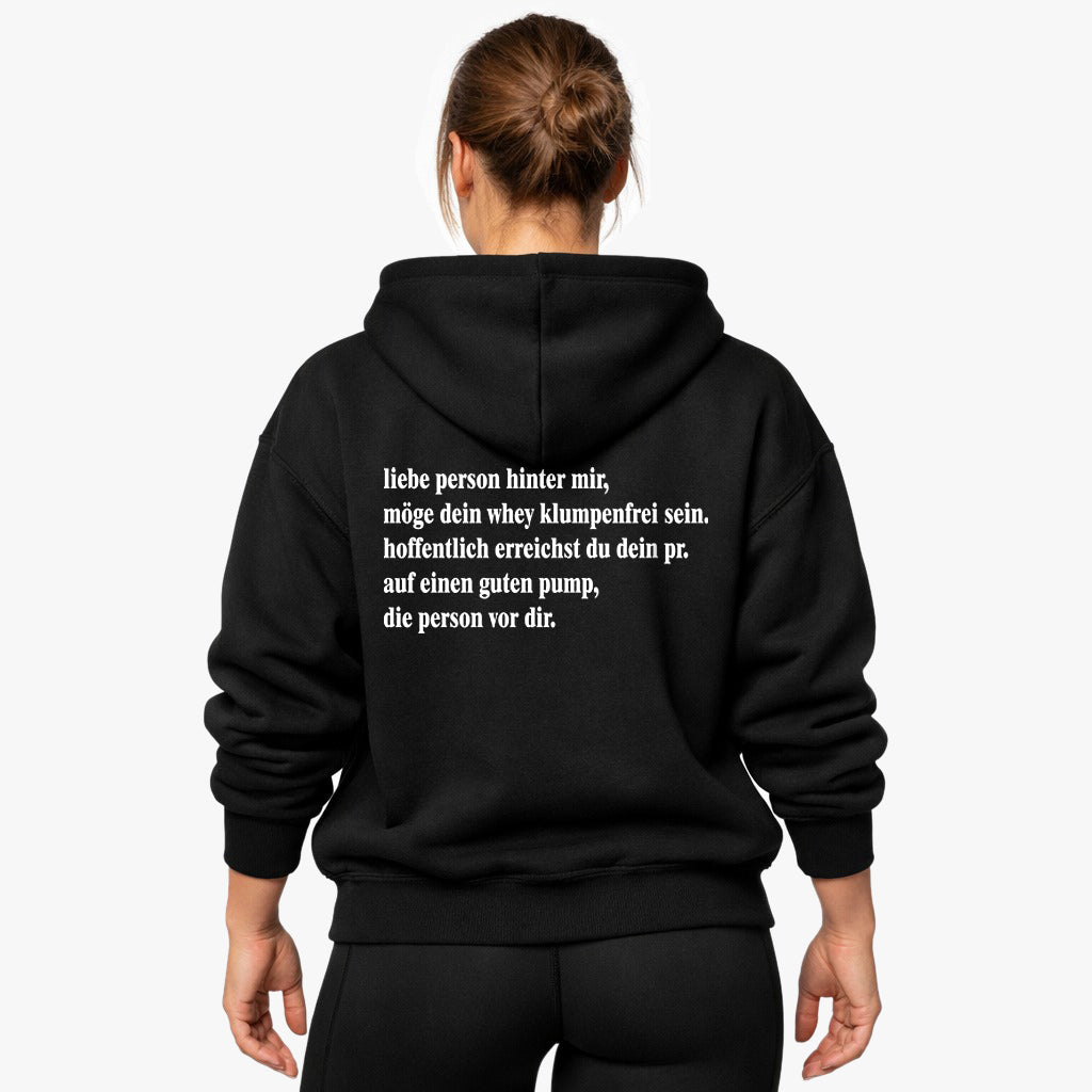 liebe person hinter mir Oversized Hoodie