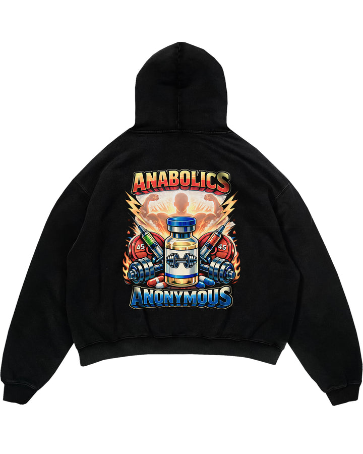 Anabolics Anonymous (Backprint) Oversized Hoodie