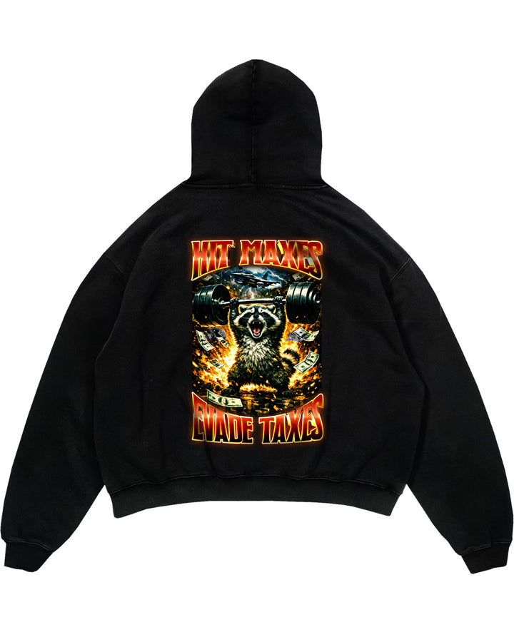 Hit Maxes Evade Taxes (Backprint) Oversized Hoodie